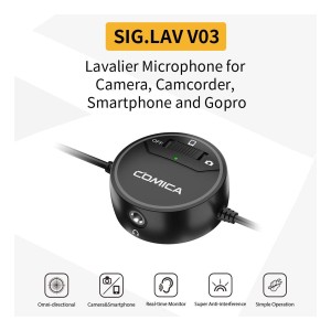 میکروفون یقه ای با سیم کامیکا مدل SIG.LAV V03